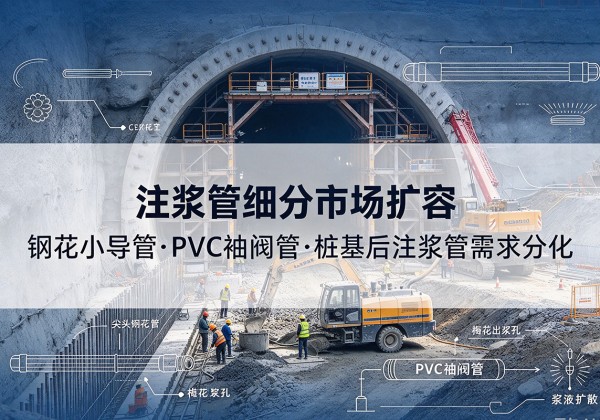 麻章注浆管细分市场扩容，隧道钢花小导管、PVC 袖阀管、桩基后注浆管需求分化